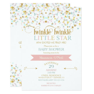Twinkle Little Star Baby Shower Any Color Card