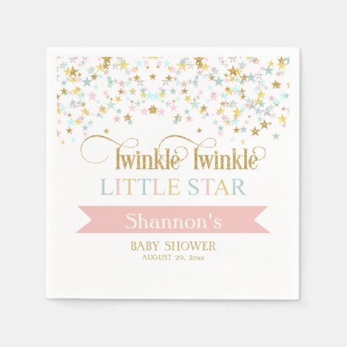 Twinkle Little Star Baby Shower Any Color Napkins