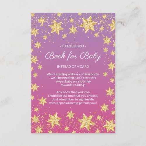 Twinkle Little Star Baby Shower Book for Baby Card