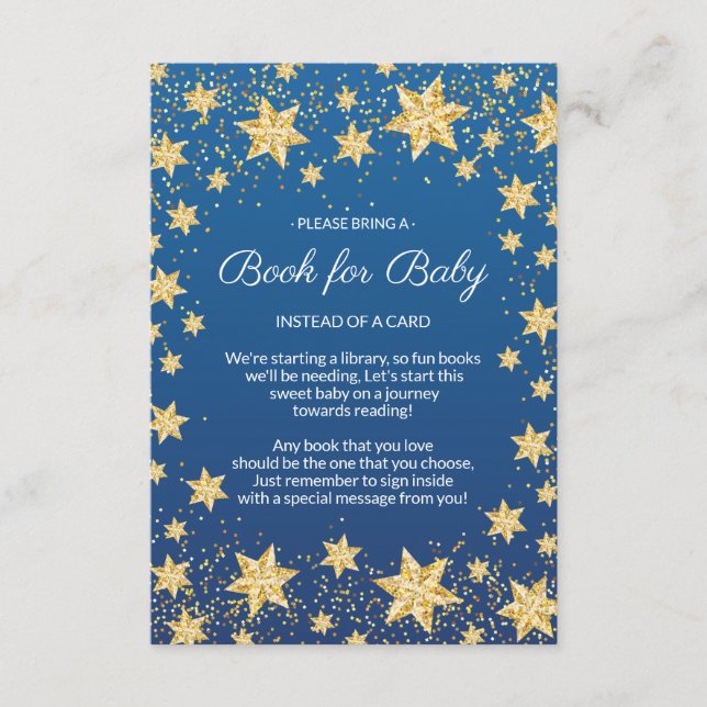 Twinkle Little Star Baby Shower Book for Baby Card (Front)