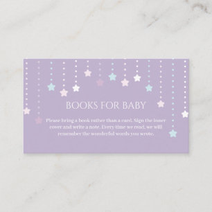 Twinkle Little Star Baby Shower Books For Baby Enclosure Card