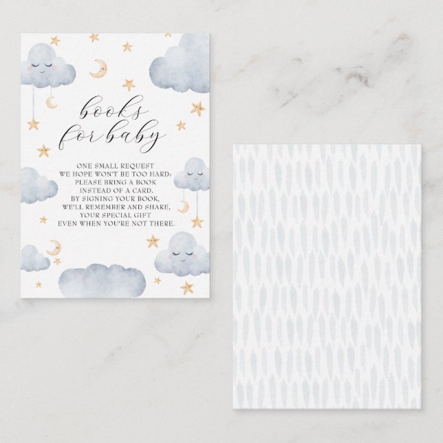 Twinkle Little Star  Baby Shower Books For Baby Enclosure Card (Front/Back)