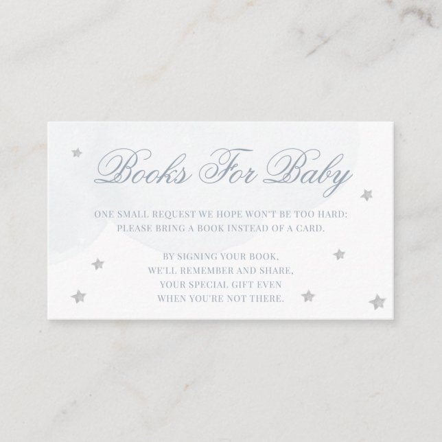Twinkle Little Star Baby Shower Books For Baby Enclosure Card (Front)