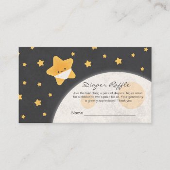Twinkle Little Star Baby Shower Diaper Raffle  Enclosure Card by youreinvited at Zazzle
