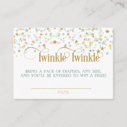 Gender Neutral Baby Shower Game 50 Twinkle Twinkle Little Star