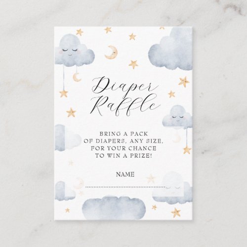Twinkle Little Star  Baby Shower Diaper Raffle Enclosure Card