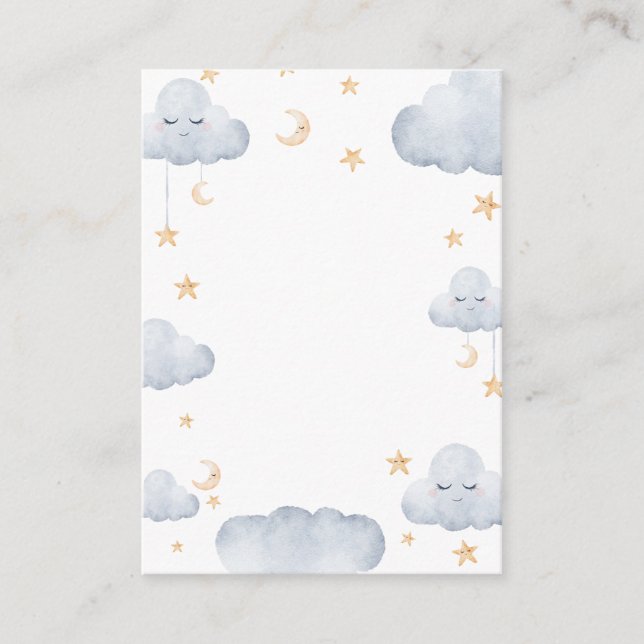 Twinkle Little Star  Baby Shower Empty Enclosure Card (Front)