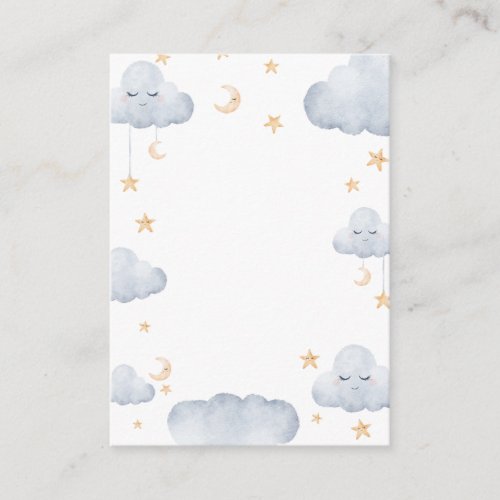 Twinkle Little Star  Baby Shower Empty Enclosure Card