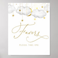 Twinkle Little Star Baby Shower Favors Sign