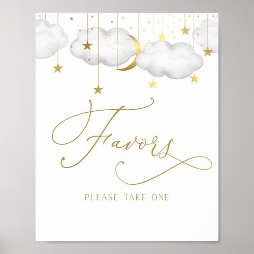 Twinkle Little Star Baby Shower Favors Sign