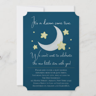 Twinkle Little Star Baby Shower Invitation