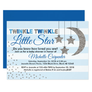 Moon And Stars Baby Shower Invitations Zazzle