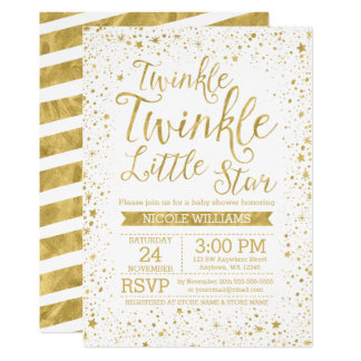 Twinkle Little Star Baby Shower Invitations