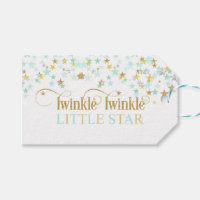 Twinkle Little Star Baby Shower Mint Green Gift Tags