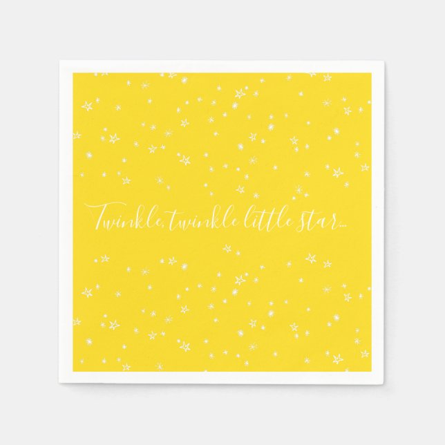 Twinkle Little Star Baby Shower Paper Napkins (Front)