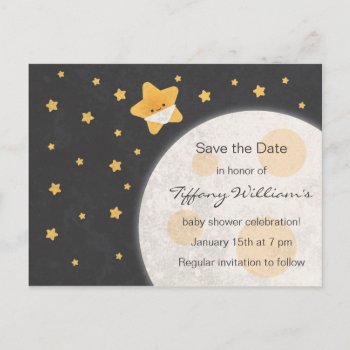 Twinkle Little Star Baby Shower Save The Date Announcement Postcard by youreinvited at Zazzle