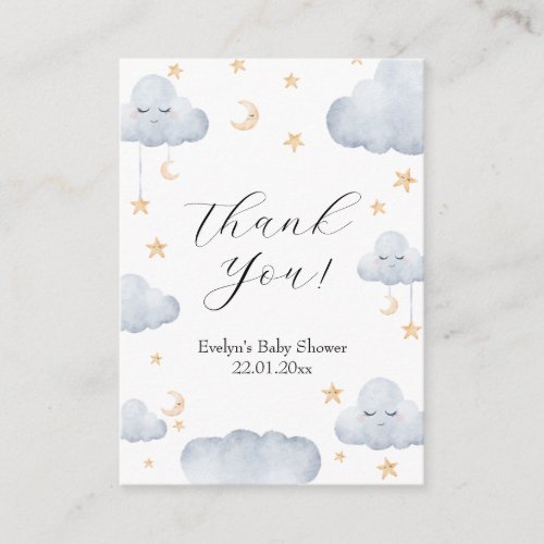 Twinkle Little Star  Baby Shower Thank You Enclosure Card