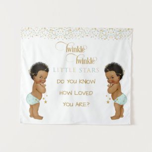 Twinkle Little Star Baby Twin Boys Ethnic Tapestry