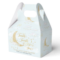 Twinkle Little Star Blue Baby Shower Birthday  Favor Boxes