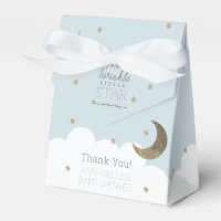 Twinkle Little Star Blue Baby Shower Favor Box