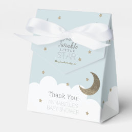 Twinkle Little Star Blue Baby Shower Favor Boxes