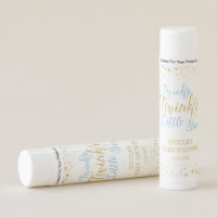 Twinkle Little Star Blue Baby Shower Favors Lip Balm