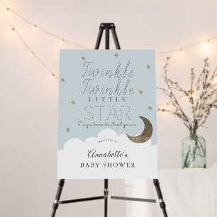 Twinkle Little Star Blue Boy Baby Shower Foam Board