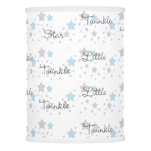 Twinkle Little Star Blue Grey Gray Nursery Rhyme Lamp Shade