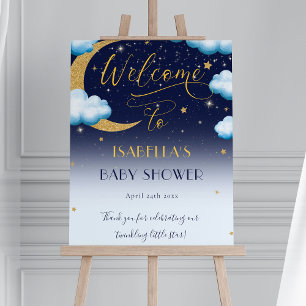 Twinkle Little Star Boy Baby Shower Welcome Foam Board