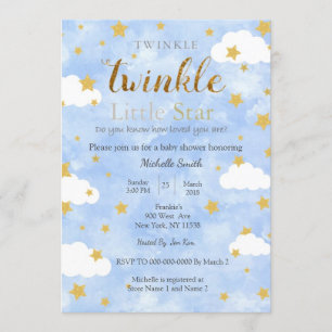 Twinkle Little Star Boy Invitation