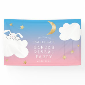 Twinkle Little Star Bunny Gender Reveal Welcome Banner