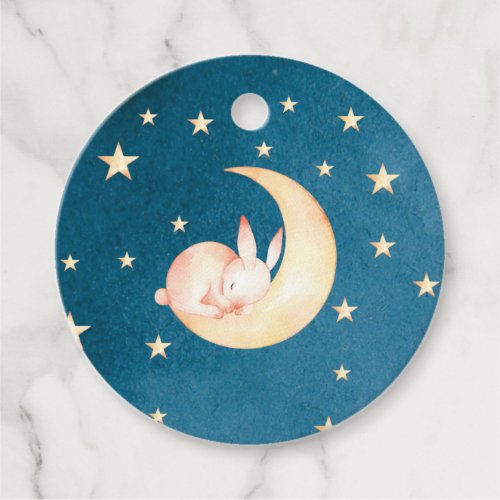 Twinkle little star bunny rabbit favor tags