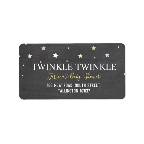 Twinkle Little Star Chalk Baby Address Labels