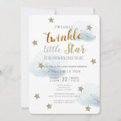 Twinkle Little Star & Cloud Baby Shower Invitation (Front)