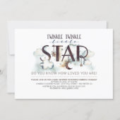 Twinkle Little Star Clouds Baby Shower Invitation (Front)