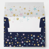 Twinkle Little Star Confetti &amp; Blue Baby Shower Envelope | Zazzle