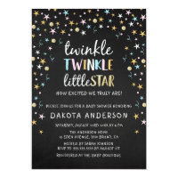 Twinkle Little Star Confetti & Chalk Baby Shower Card