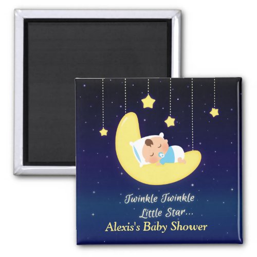 Twinkle Little Star Dark Blue Background Magnet