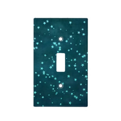 Twinkle Little Star  Dark Teal Coral Mint Green Light Switch Cover