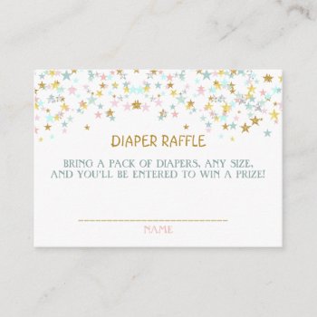 Twinkle Little Star Diaper Raffle African American Enclosure Card by nawnibelles at Zazzle