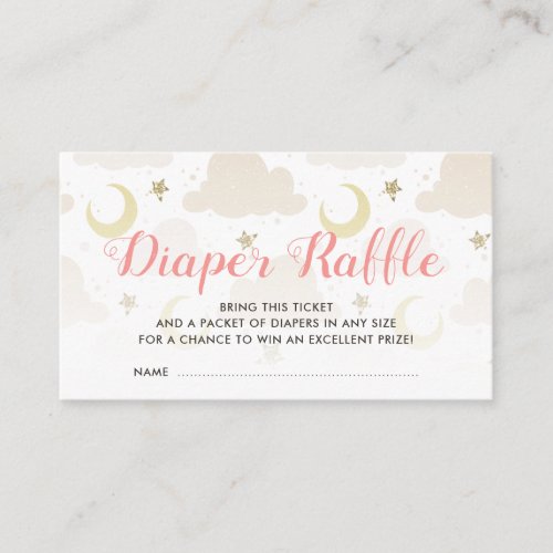 twinkle little star diaper raffle ticket enclosure card