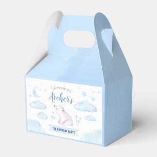 Twinkle little star favor box, boy baby shower boxes