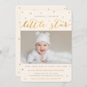 Twinkle Little Star First Birthday Invitations (Front/Back)