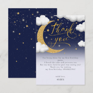 Twinkle Little Star First Birthday Thank You Card
