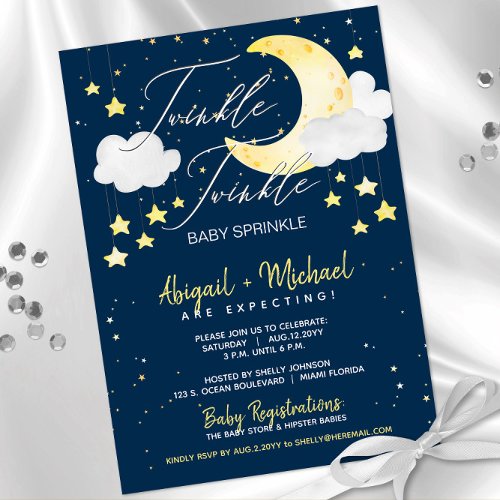 Twinkle Little Star Gender Neutral Baby Shower Invitation