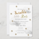 Twinkle Little Star Gender Reveal Baby Shower Invitation (Front)