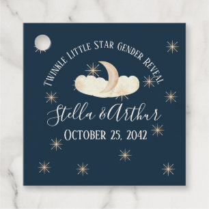 Twinkle Little Star Gender Reveal- Celestial Favor Tags