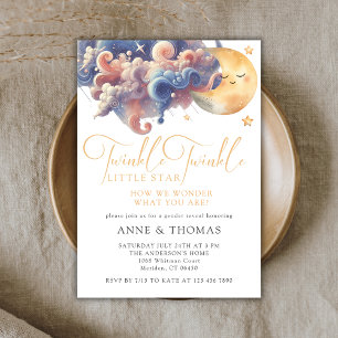 Twinkle Little Star Gender Reveal Custom Party  Invitation