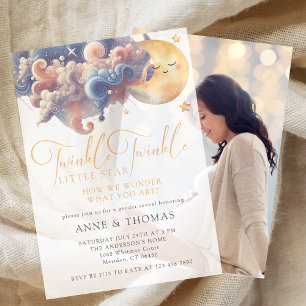 Twinkle Little Star Gender Reveal Custom Party  Vellum Invitations