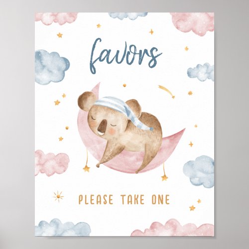 Twinkle Little Star Gender Reveal Favors Poster